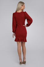 Load image into Gallery viewer, Red Ruched Bodycon Dress