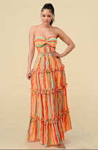 Load image into Gallery viewer, Sunset Stripe Maxi Set