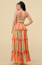 Load image into Gallery viewer, Sunset Stripe Maxi Set